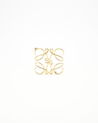 Loewe Anagram Gold Plated Brooch