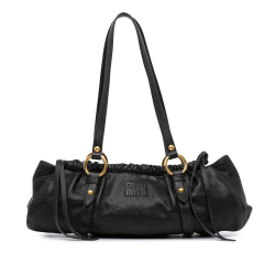 Miu Miu B Miu Miu Black Nappa Leather Leather Small Nappa Joie Shoulder Bag Italy