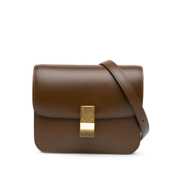 Celine B Celine Brown Dark Brown Calf Leather Teen skin Classic Box Italy