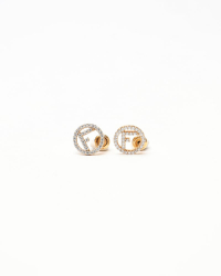 Fendi FF Rhinestone Earrings