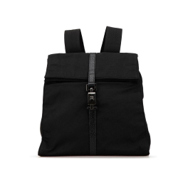 Gucci B Gucci Black Canvas Fabric Jackie Backpack Italy