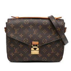 Louis Vuitton B Louis Vuitton Brown Monogram Canvas Canvas Monogram Pochette Metis Italy