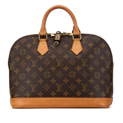 Louis Vuitton B Louis Vuitton Brown Monogram Canvas Canvas Monogram Alma PM France