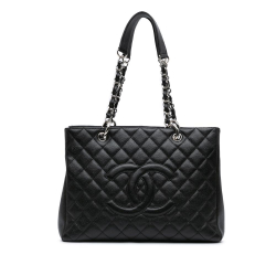 Chanel B Chanel Black Caviar Leather Leather Caviar Grand Shopping Tote Italy