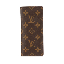 Louis Vuitton AB Louis Vuitton Brown Monogram Canvas Canvas Monogram Etui a Lunettes Simple Eyeglass Case France