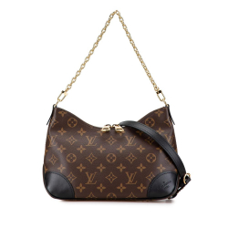 Louis Vuitton AB Louis Vuitton Brown with Black Monogram Canvas Canvas Monogram Boulogne Italy