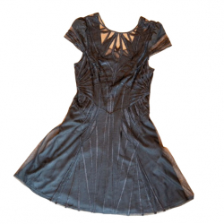 Karen Millen Robe en maille noire d'inspiration gothique