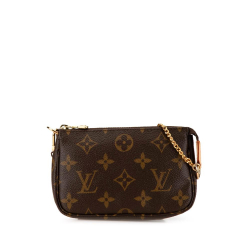 Louis Vuitton AB Louis Vuitton Brown Monogram Canvas Canvas Monogram Mini Pochette Accessoires France