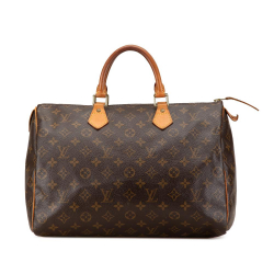 Louis Vuitton B Louis Vuitton Brown Monogram Canvas Canvas Monogram Speedy 35 France