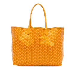 Goyard AB Goyard Yellow Coated Canvas Fabric Goyardine Saint Louis PM France