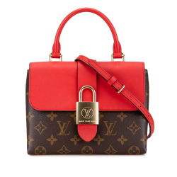 Louis Vuitton AB Louis Vuitton Brown with Red Monogram Canvas Canvas Monogram Locky BB France