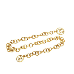 Chanel AB Chanel Gold Gold Plated Metal CC Chain Belt France