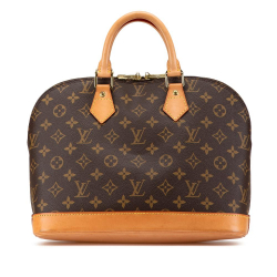 Louis Vuitton B Louis Vuitton Brown Monogram Canvas Canvas Monogram Alma PM France