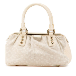 Louis Vuitton AB Louis Vuitton Brown Beige Canvas Fabric Monogram Mini Lin Trapeze PM France