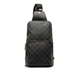 Louis Vuitton B Louis Vuitton Black Damier Canvas Canvas Damier Graphite Avenue Sling France