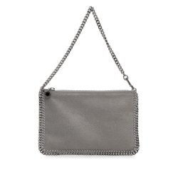 Stella McCartney AB Stella McCartney Gray Polyester Fabric Falabella Shaggy Deer Shoulder Bag Italy