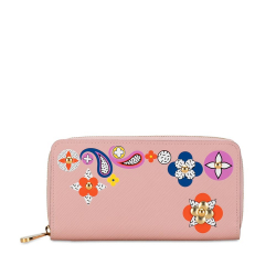 Louis Vuitton AB Louis Vuitton Pink Epi Leather Leather Epi Flower Mosaic Zippy Long Wallet Spain