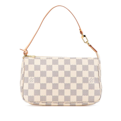 Louis Vuitton AB Louis Vuitton White Damier Canvas Canvas Damier Azur Pochette Accessoires Spain