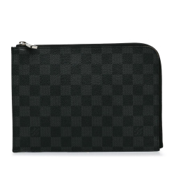 Louis Vuitton AB Louis Vuitton Black Damier Canvas Canvas Damier Graphite Pochette Jour PM France