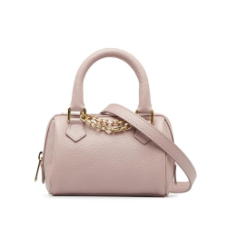 Celine AB Celine Pink Light Pink Calf Leather Mini Grained Chain Boston Italy