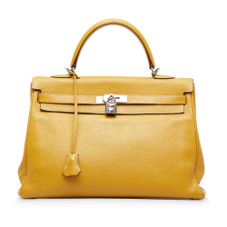 Hermès AB Hermès Yellow Calf Leather 2013 Togo Kelly Retourne 35 France