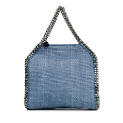 Stella McCartney AB Stella McCartney Blue Raffia Natural Material Falabella Satchel Italy