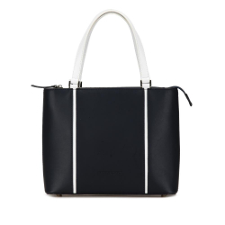 Burberry AB Burberry Black with White Calf Leather Handbag United Kingdom