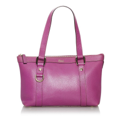 Gucci B Gucci Pink Calf Leather Small Abbey D Ring Tote Italy