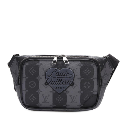 Louis Vuitton AB Louis Vuitton Black Monogram Canvas Canvas Monogram Eclipse Stripes Modular Sling Bag Spain