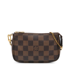 Louis Vuitton B Louis Vuitton Brown Damier Canvas Canvas Damier Ebene Mini Pochette Accessoires France