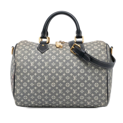 Louis Vuitton B Louis Vuitton Gray Cotton Fabric Monogram Mini Lin Speedy Bandouliere 30 France