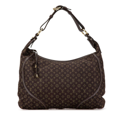 Louis Vuitton AB Louis Vuitton Brown Dark Brown Canvas Fabric Monogram Mini Lin Manon MM France