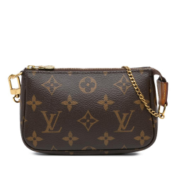 Louis Vuitton B Louis Vuitton Brown Monogram Canvas Canvas Monogram Mini Pochette Accessoires France