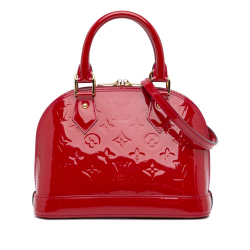 Louis Vuitton AB Louis Vuitton Red Vernis Leather Leather Monogram Vernis Alma BB France