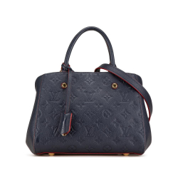 Louis Vuitton B Louis Vuitton Blue Navy Monogram Empreinte Leather Montaigne BB France