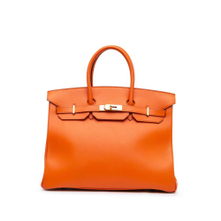 Hermès AB Hermès Orange Calf Leather Swift Birkin Retourne 35 France