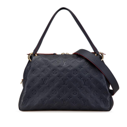 Louis Vuitton AB Louis Vuitton Blue Navy Monogram Empreinte Leather Ponthieu PM France