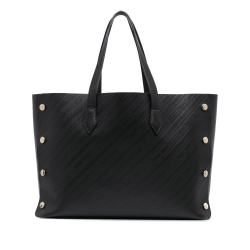 Givenchy AB Givenchy Black Calf Leather Medium Logo Embossed Bond Tote Italy