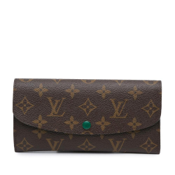 Louis Vuitton B Louis Vuitton Brown Monogram Canvas Canvas Monogram Emilie Wallet Spain