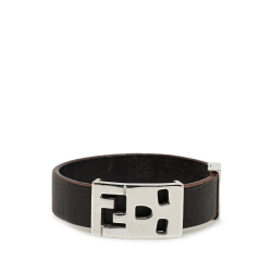 Fendi B Fendi Brown Dark Brown Calf Leather Bracelet Italy