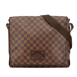 Louis Vuitton B Louis Vuitton Brown Damier Canvas Canvas Damier Ebene Brooklyn MM Spain