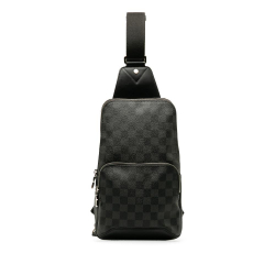 Louis Vuitton B Louis Vuitton Black Damier Canvas Canvas Damier Graphite Avenue Sling France