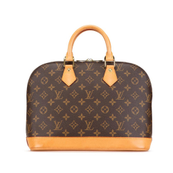 Louis Vuitton B Louis Vuitton Brown Monogram Canvas Canvas Monogram Alma PM France