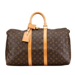 Louis Vuitton B Louis Vuitton Brown Monogram Canvas Canvas Monogram Keepall 45 France