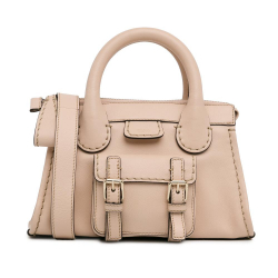 Chloé B Chloé Brown Beige Calf Leather Mini Edith Day Satchel Italy