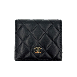 Chanel CC Lambskin Leather Cards Holder Black