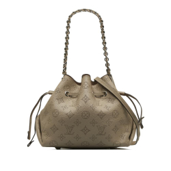 Louis Vuitton AB Louis Vuitton Brown Beige Calf Leather Monogram Mahina Bella France