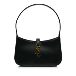 Saint Laurent AB Saint Laurent Black Calf Leather Le 5 a 7 Bag Italy