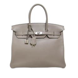 Hermès AB Hermès Gray Calf Leather Taurillon Novillo Birkin Retourne 35 France