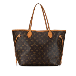 Louis Vuitton B Louis Vuitton Brown Monogram Canvas Canvas Monogram Neverfull MM France